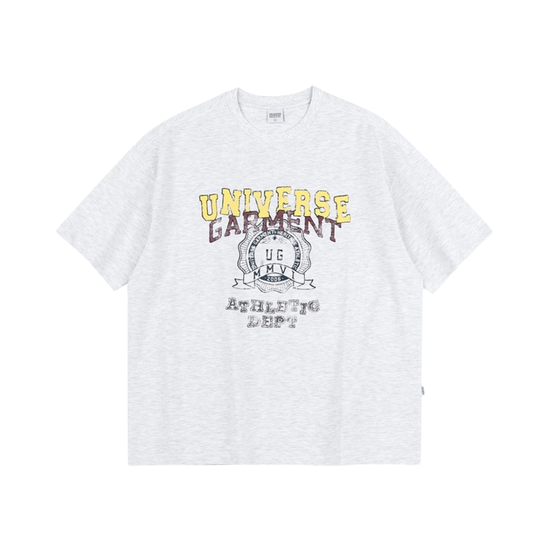 BUQTSZX813MR UNIVERSE GARMENT UG Vintage Athletic T-Shirt Melange Grey