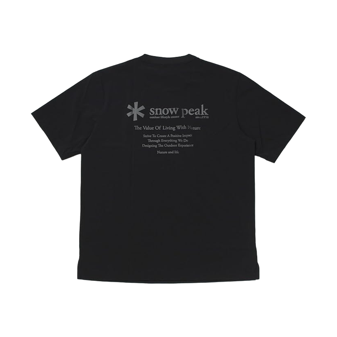 스노우 피크 씬테크 우븐 숏슬리브 티셔츠(Snow Peak Thin-Tech Woven Short Sleeve T-Shirt Black) - 2