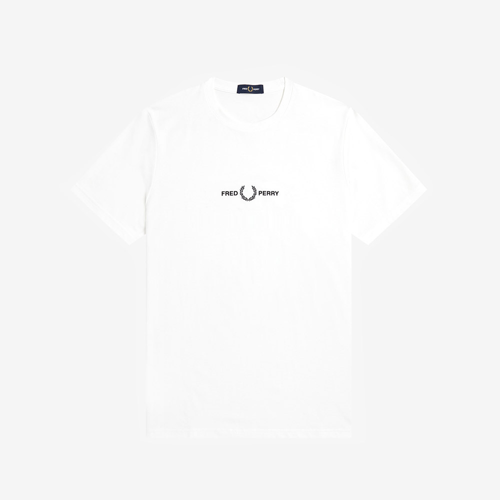 프레드페리 엠브로이더드 티셔츠 화이트(Fred Perry Embroidered T-Shirt White) - 5