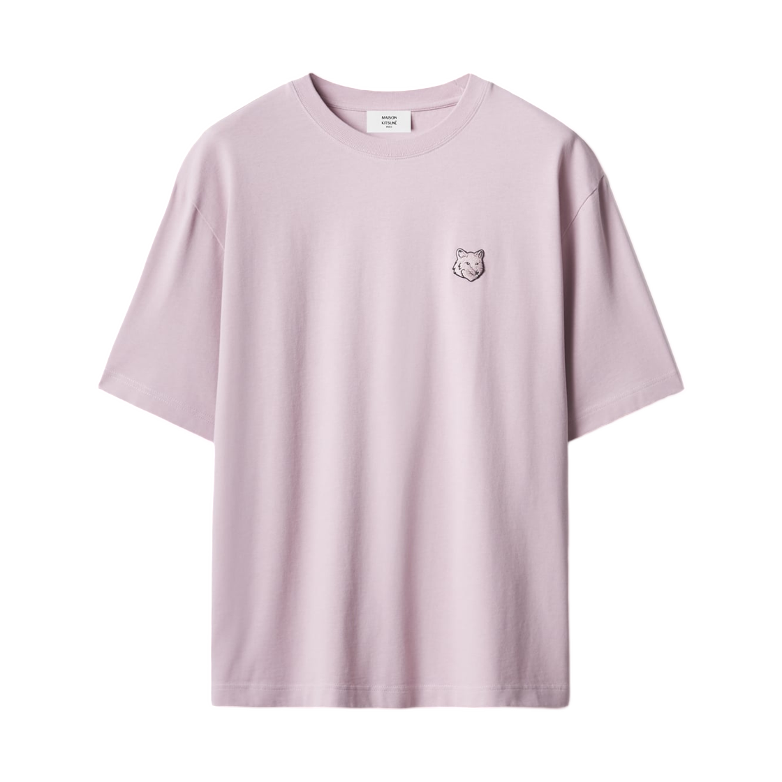 PM00109KJ0119-P623 Maison Kitsune Fox Head Oversize T-Shirt Mist Pink