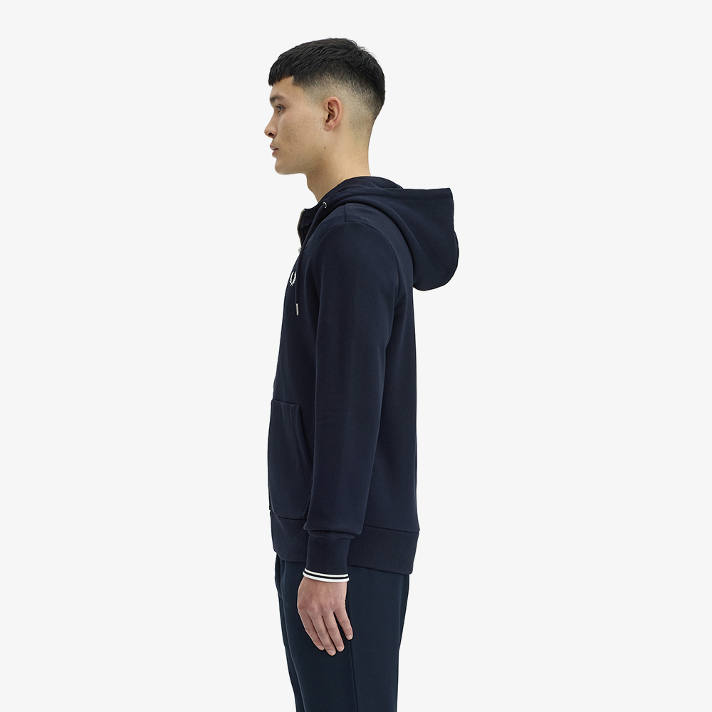 프레드페리 후드 집스루 스웻셔츠 네이비(Fred Perry Hooded Zip-Through Sweatshirt Navy) - 2