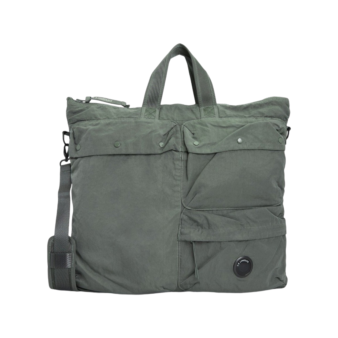 C.P. 컴퍼니 나일론 토트백 그레이 - 26FW(C.P. Company Nylon Tote Bag Grey - 26FW)