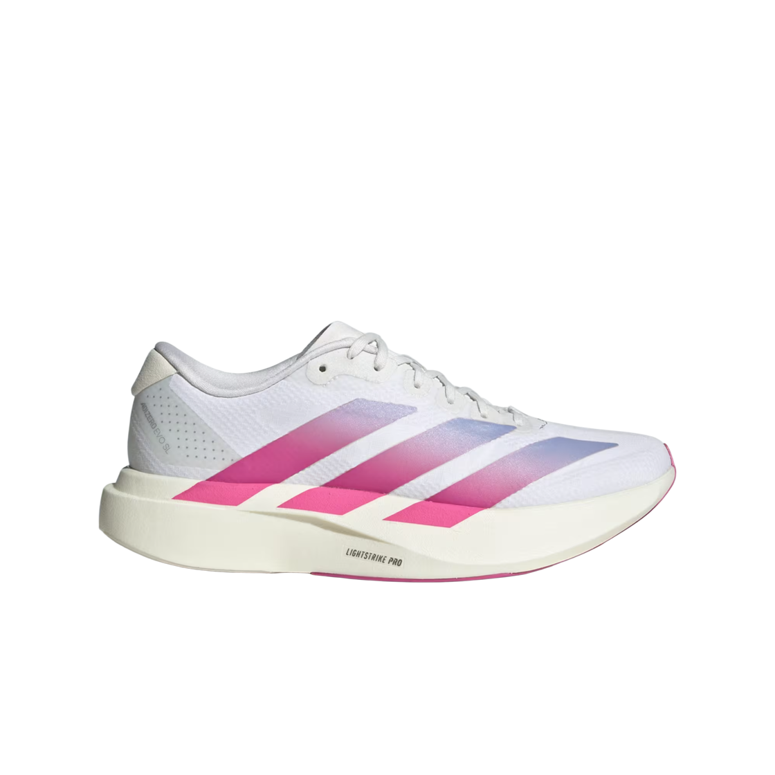 KJ2551 (W) Adidas Adizero EVO SL Cloud White Lucid Fuchsia