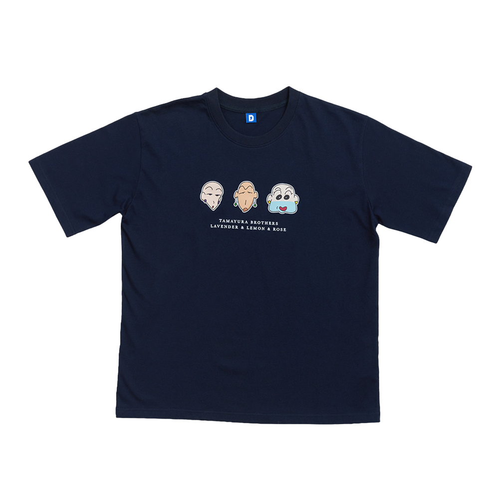 댄꼼마 X 짱구 구슬족 삼총사 반팔 티셔츠(DANCOMMA x Crayon Shin-chan Marble Tribe Trio Short Sleeve T-Shirt)