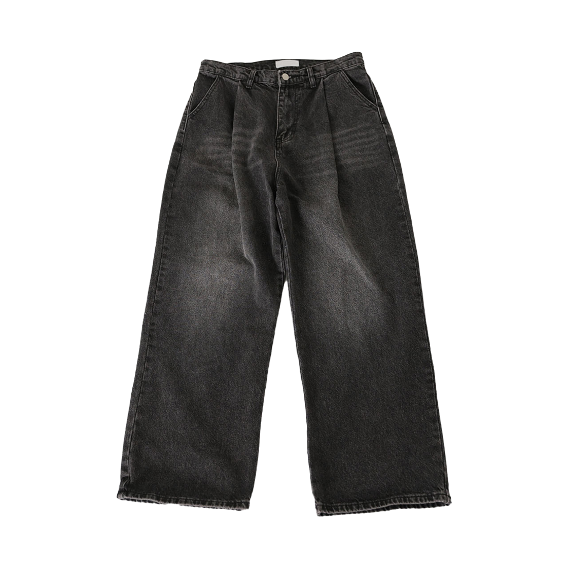 지크립 핀턱 빈티지 워싱 벌룬핏 와이드 데님팬츠 블랙(GCLIP Pin-Tuck Vintage Washing Balloon Fit Wide Denim Pants Black)