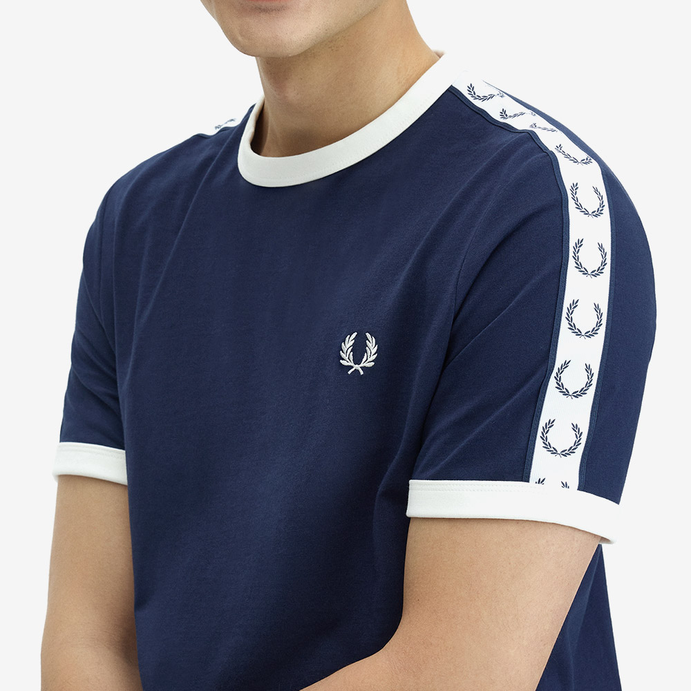 프레드페리 테잎 링어 티셔츠 카본 블루(Fred Perry Taped Ringer T-Shirt CARBON Blue) - 4