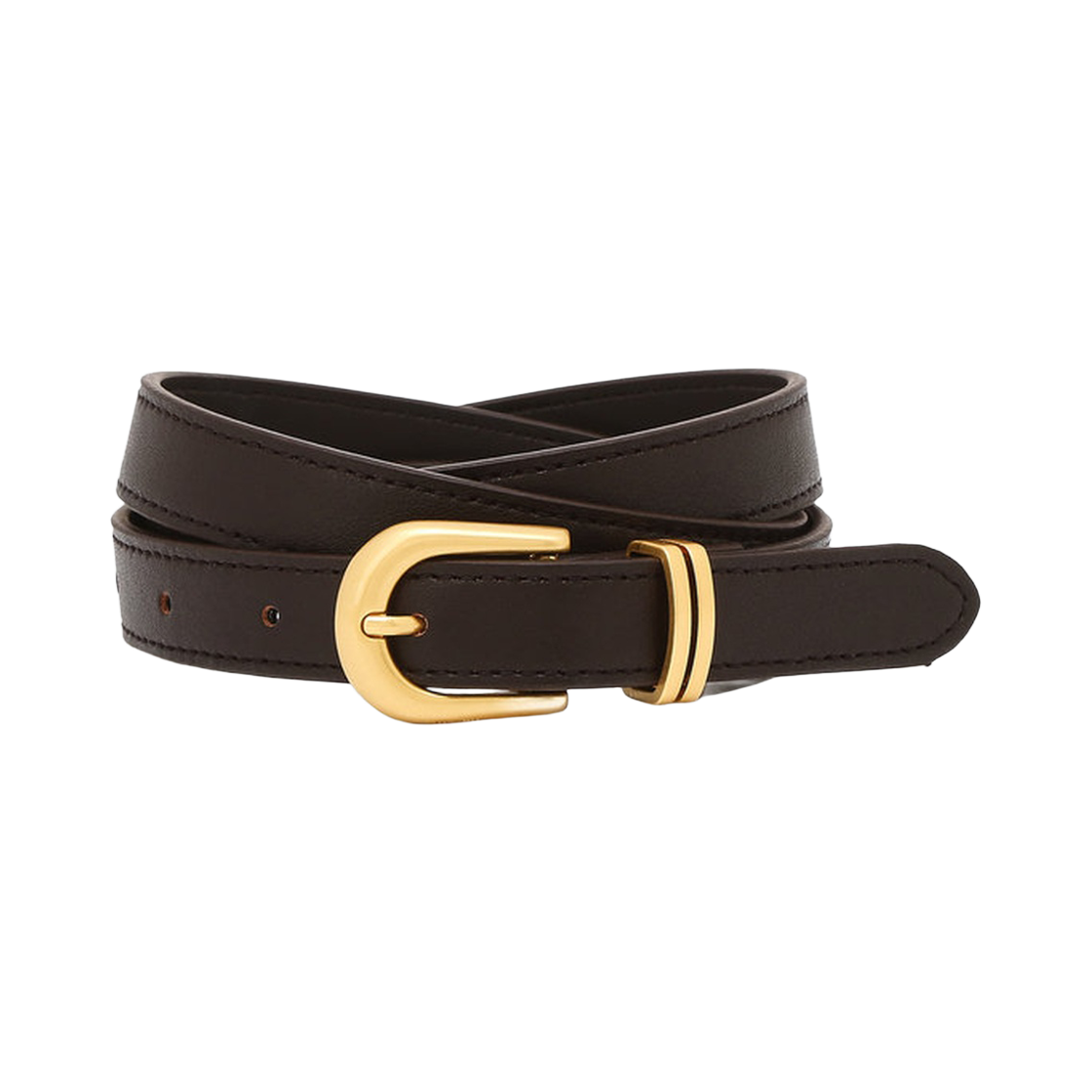 JUBE6F187W3 Jillstuart Men's Acc Dark Brown Genuine Leather Belt 20mm