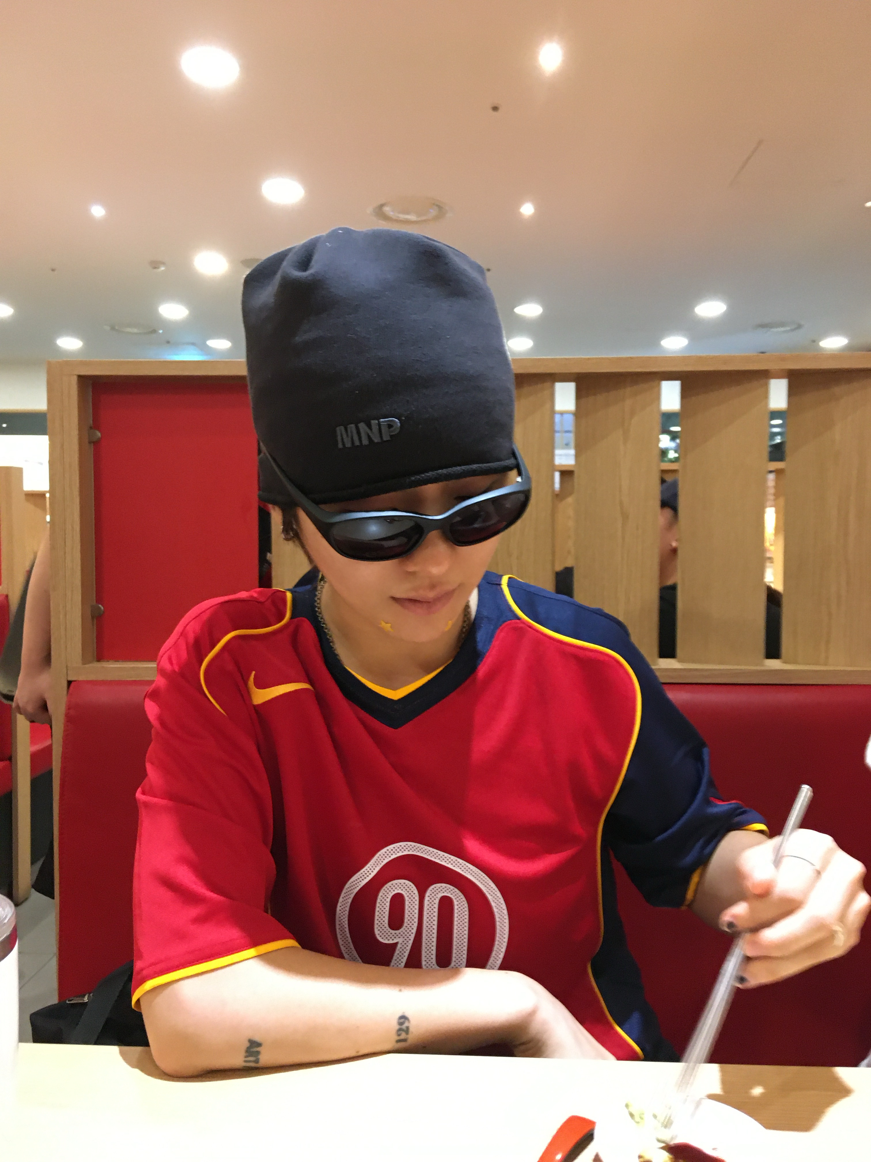 Nike Total 90 Dri-Fit Soccer Jersey Gym Red Midnight Navy - Asia 착용 스타일 - 2