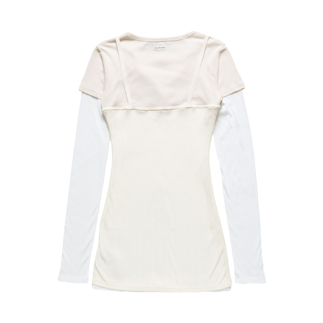 (W) 아크네 스튜디오 레이어드 미니 드레스 화이트 오프 화이트((W) Acne Studios Layered Mini Dress White Off White) - 2