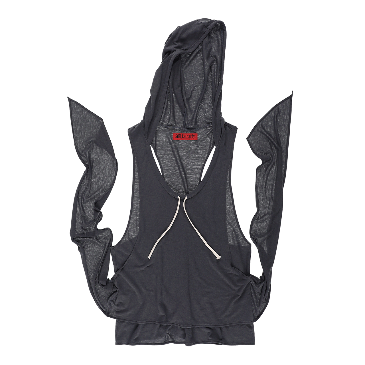 스틸레써디 루즈 노티드 백 후디 그레이(Still Lethardy Loose Knotted Back Hoodie Grey)