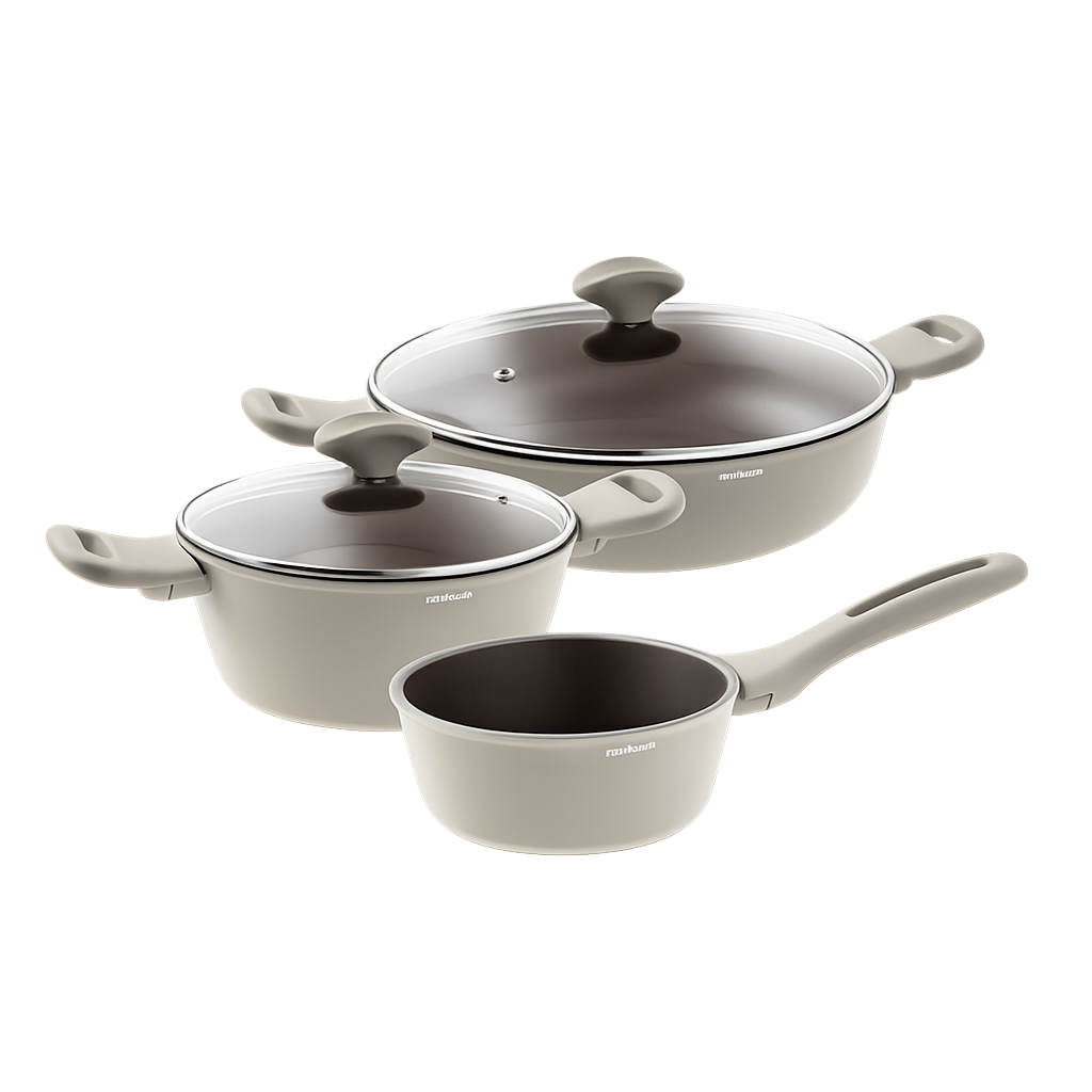삼보넷 실버포스 은이온 항균 냄비 3종세트 (편수16,양수20,전골28)(Sambonet Silverforce Silver-Ion Antibacterial Cookware 3‑Piece Set (16cm Saucepan, 20cm Casserole, 28cm Shallow Pot))