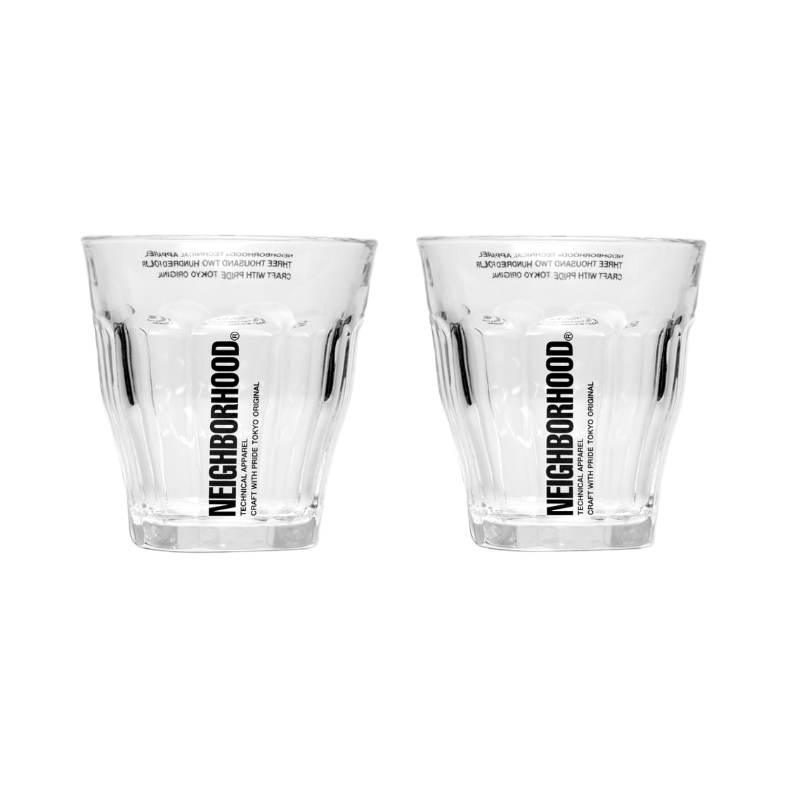 네이버후드 로고 듀라렉스 글라스 세트 화이트(Neighborhood Logo Duralex Glass Set White)