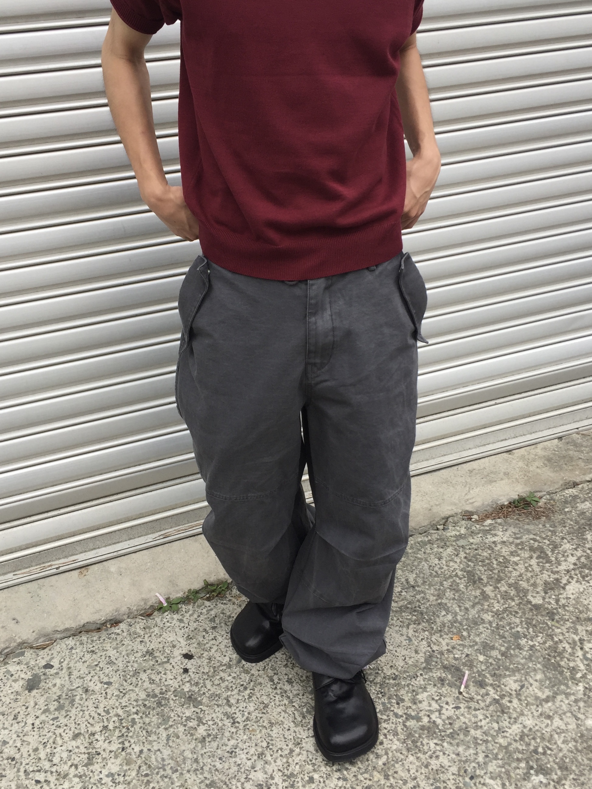 noun Washed Panel Pants Charcoal 착용 스타일 - 7