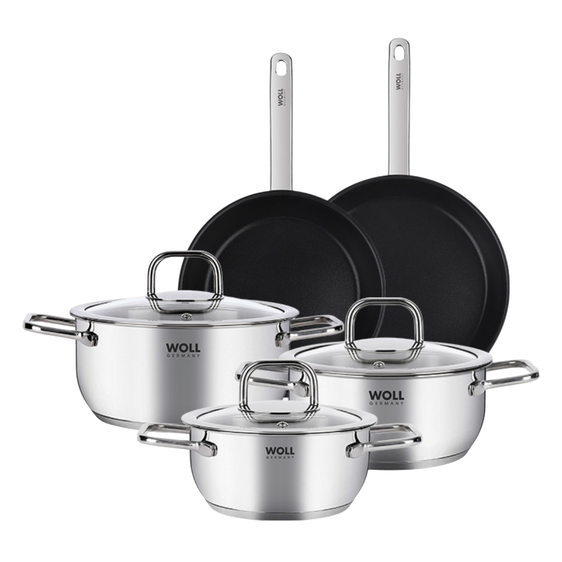 볼 다이아몬드쿡 냄비&후라이팬 5종세트(16,18,20양수+FP20,28)(WOLL Diamond Cook 5‑Piece Pot & Frypan Set (16cm, 18cm, 20cm Casserole Pots + 20cm & 28cm Frypans)) - 1