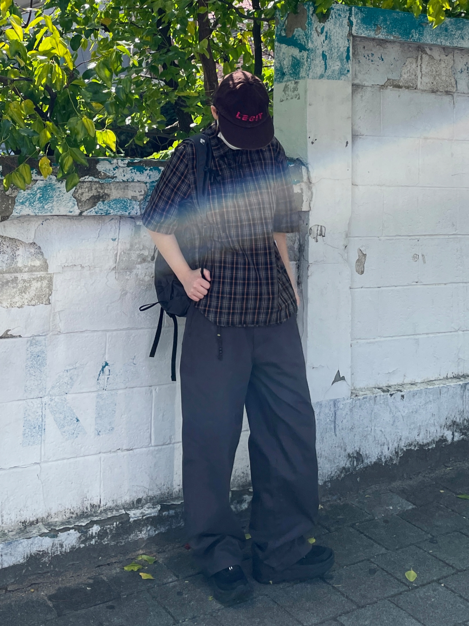 Safarispot Pocket Check Half Shirts Brown, Hoka Bondi 9 Black - Wide 착용 스타일 - 2