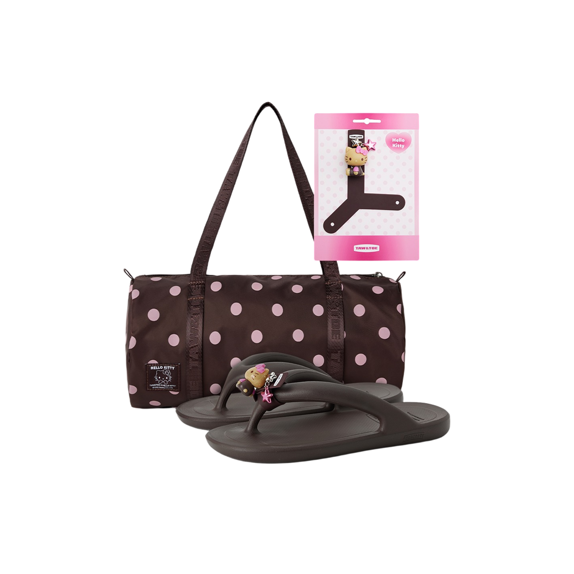 토앤토 x 산리오 탠 헬로 키티 세트 브라운(Taw&Toe x Sanrio Tan Hello Kitty Set Brown)