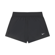 (W) Nike Swift Breathe Dri-Fit Mid Rise 2.5 Inch Brief Lined Running Shorts Black White - US/EU