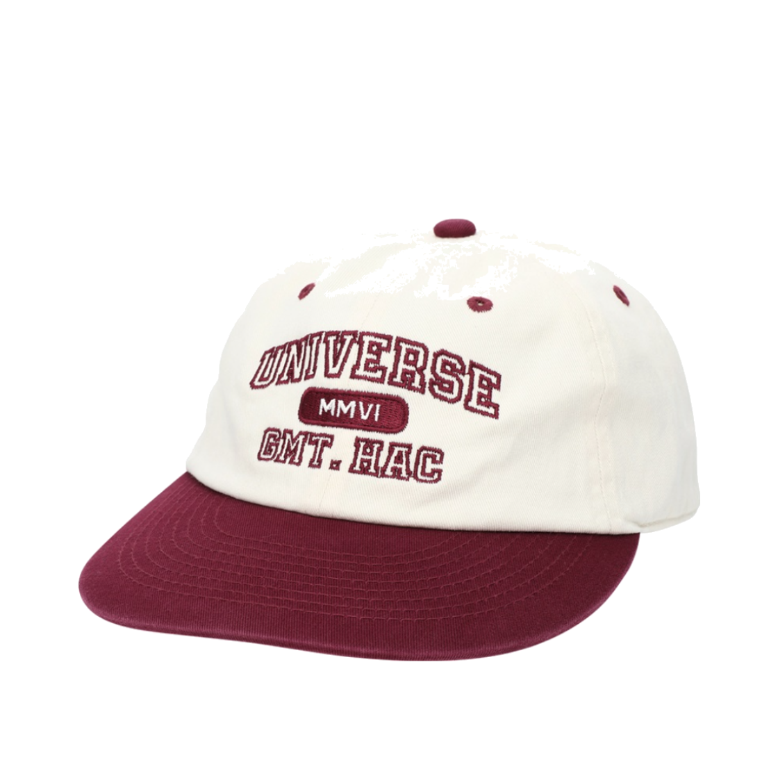 BUACAZX809BD UNIVERSE GARMENT UG Two Tone Logo Cap Burgundy