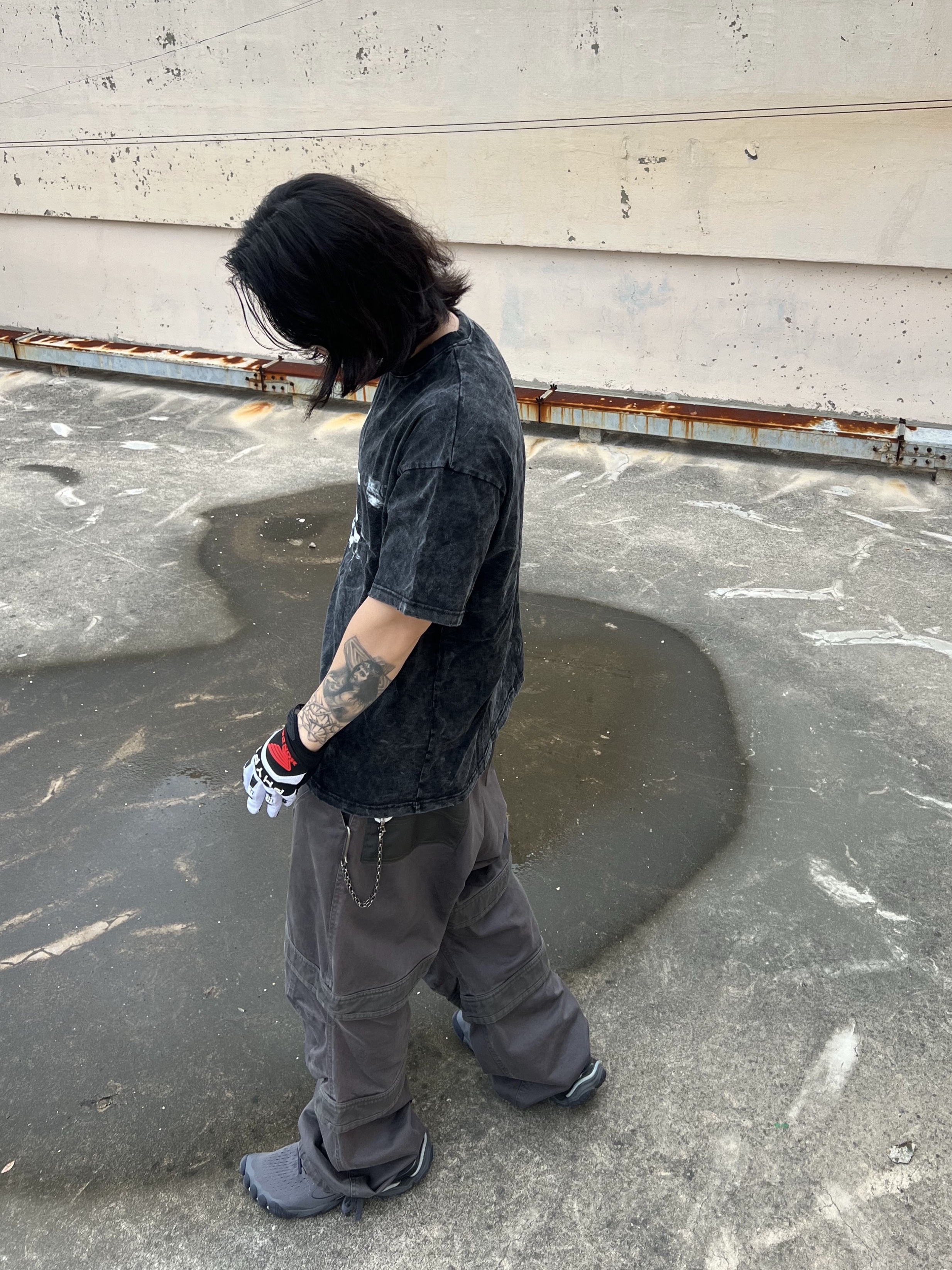 Farfromwhat Far Layered Work Pants Charcoal, Honda Motorcyle Gloves White 착용 스타일 - 5