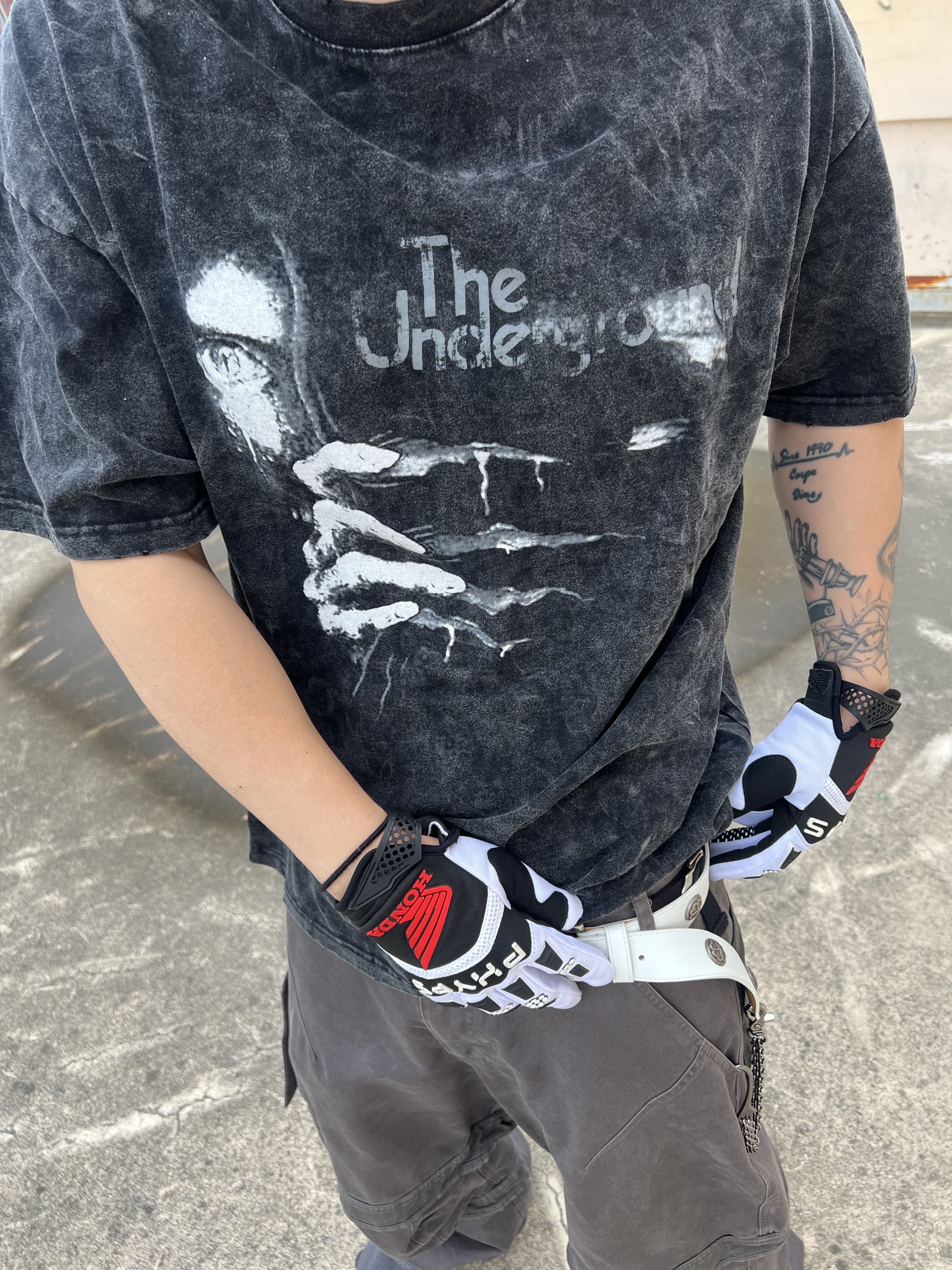 Farfromwhat Far Layered Work Pants Charcoal, Honda Motorcyle Gloves White 착용 스타일 - 3