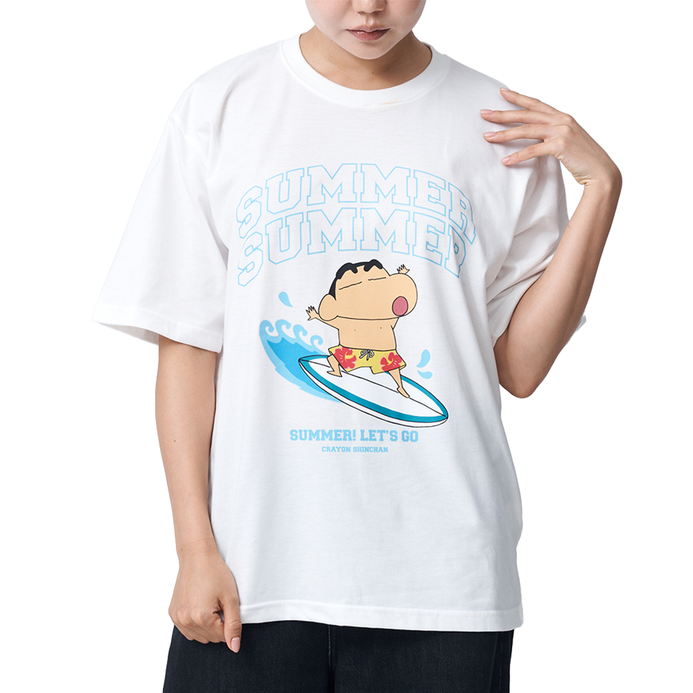 댄꼼마 X 짱구 서핑타임 짱구의 여름 반팔 티셔츠(DANCOMMA x Crayon Shin-chan Surfing Time: Shin-chan's Summer Short Sleeve T-Shirt) - 3