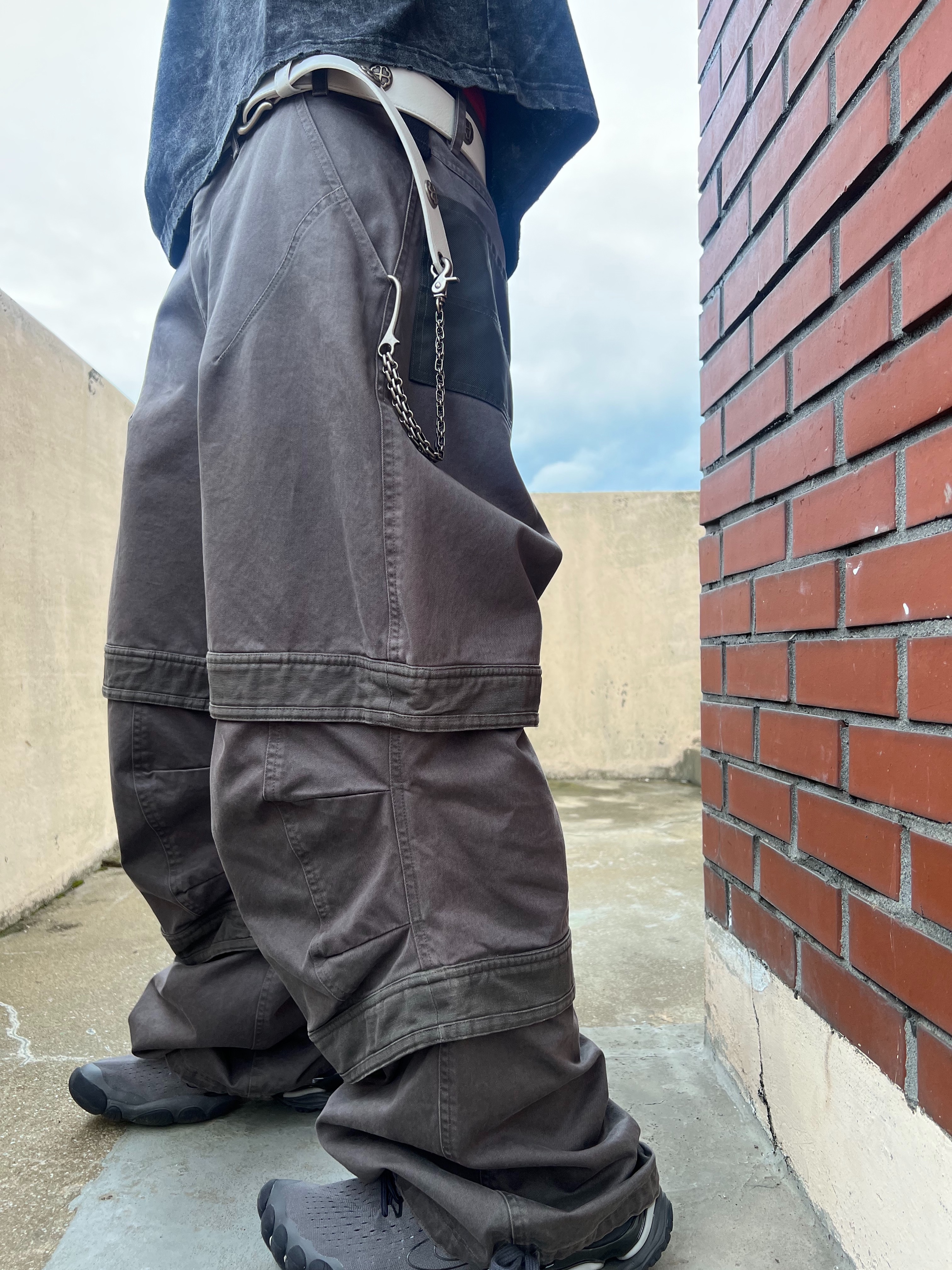 Farfromwhat Far Layered Work Pants Charcoal, Honda Motorcyle Gloves White 착용 스타일 - 6
