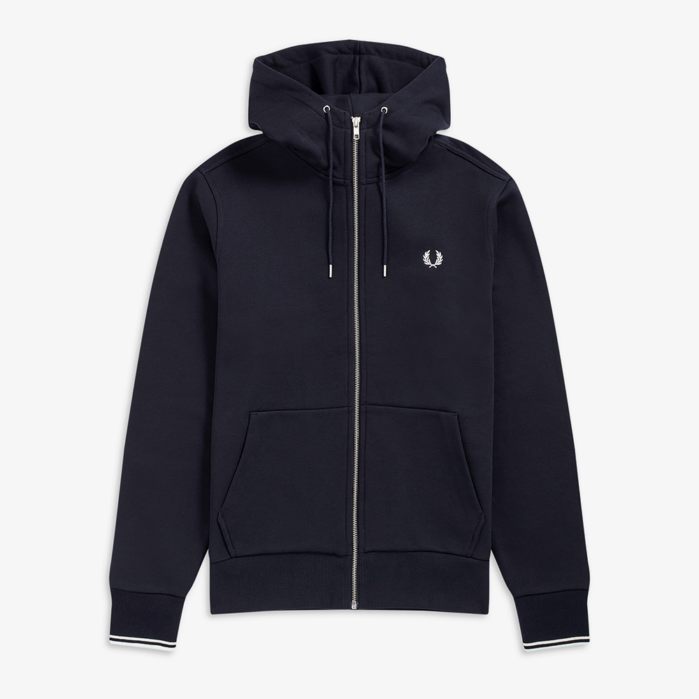 프레드페리 후드 집스루 스웻셔츠 네이비(Fred Perry Hooded Zip-Through Sweatshirt Navy) - 5