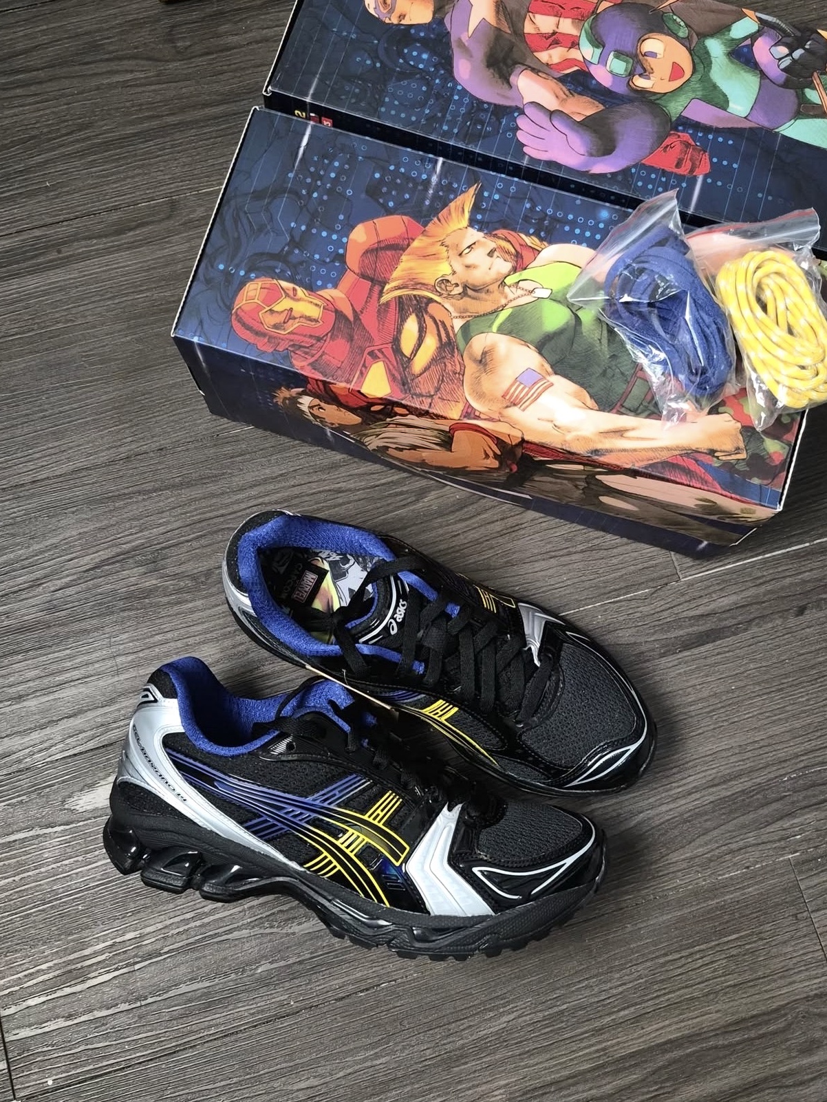 Asics x Kith x Marvel vs. Capcom Gel-Kayano 14 Wolverine Black 착용 스타일