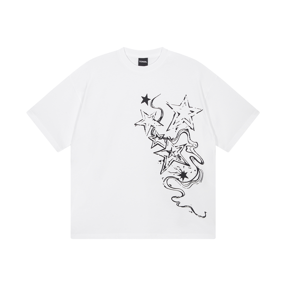 톤슬 스타즈 그래픽 반팔 티셔츠(TONSIL Stars Graphic Half-Sleeve T-Shirt)