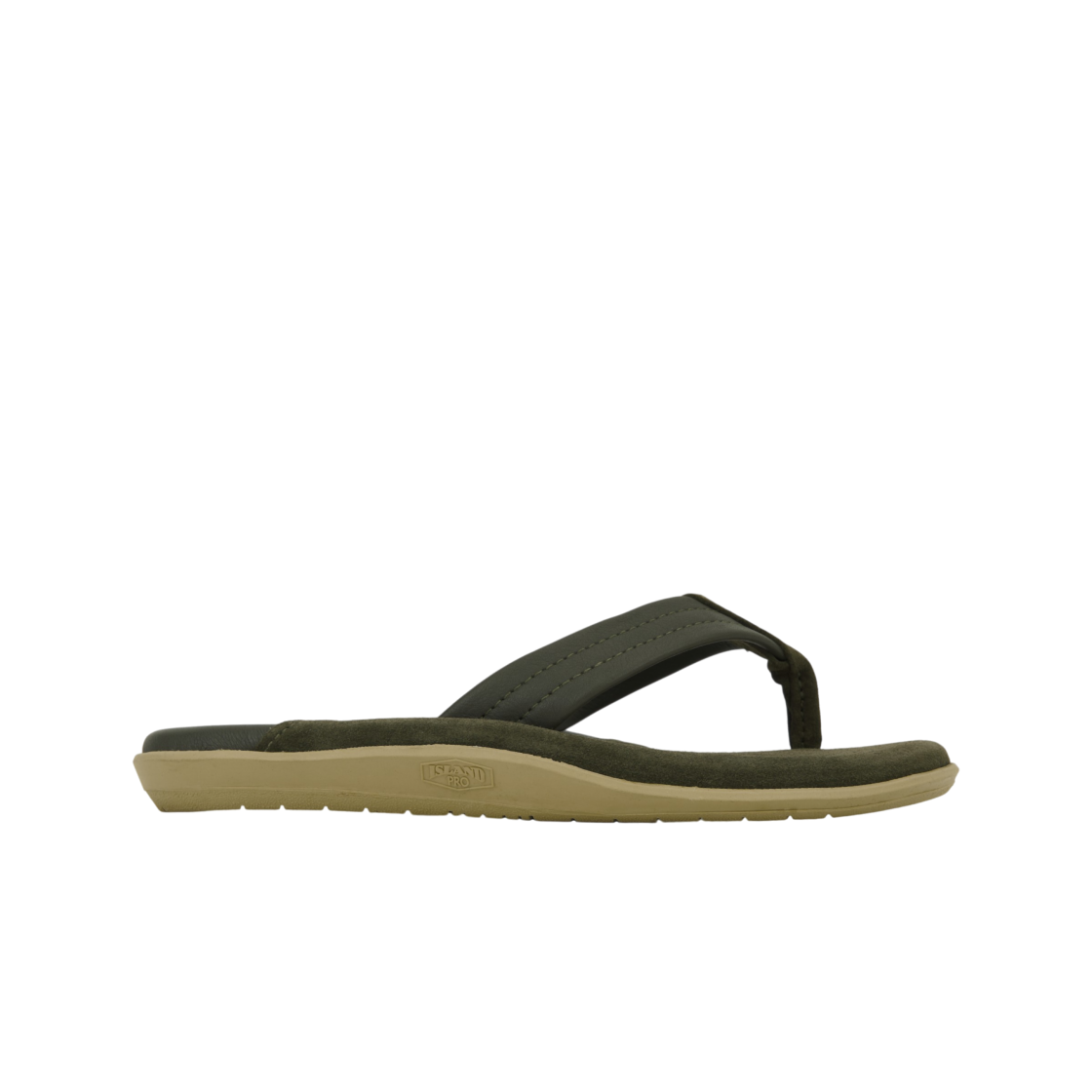 아일랜드 슬리퍼 투톤 레더 스웨이드 아미 그린 올리브(Island Slipper Two Tone Leather Suede Army Green Olive)