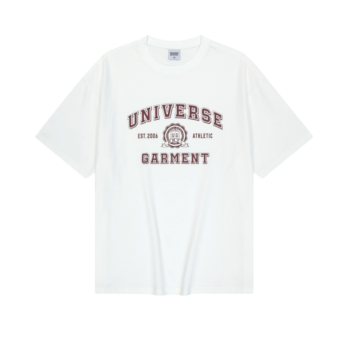 BUQTSZX802WH UNIVERSE GARMENT UG Symbol Logo Print T-Shirt White