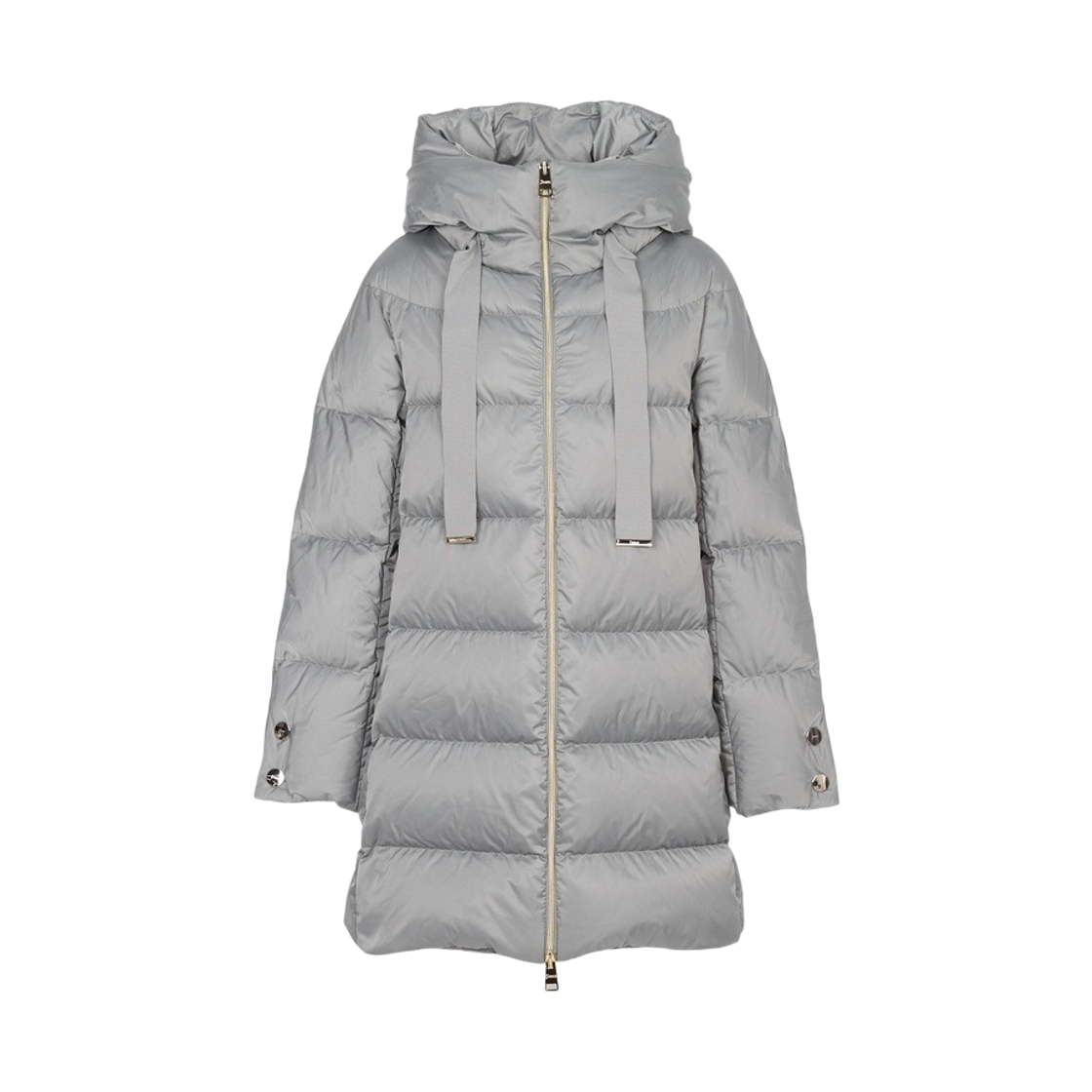 (W) 에르노 새틴 A-쉐입 자켓 라이트 그레이((W) Herno Satin A-Shape Jacket Light Grey) - 1