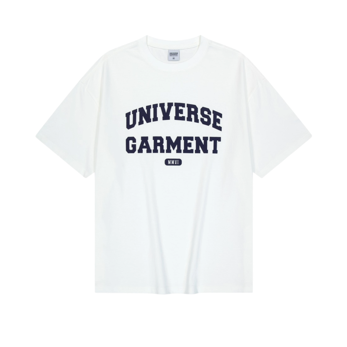 BUQTSZX801WH UNIVERSE GARMENT UG Athletic Logo T-Shirt White