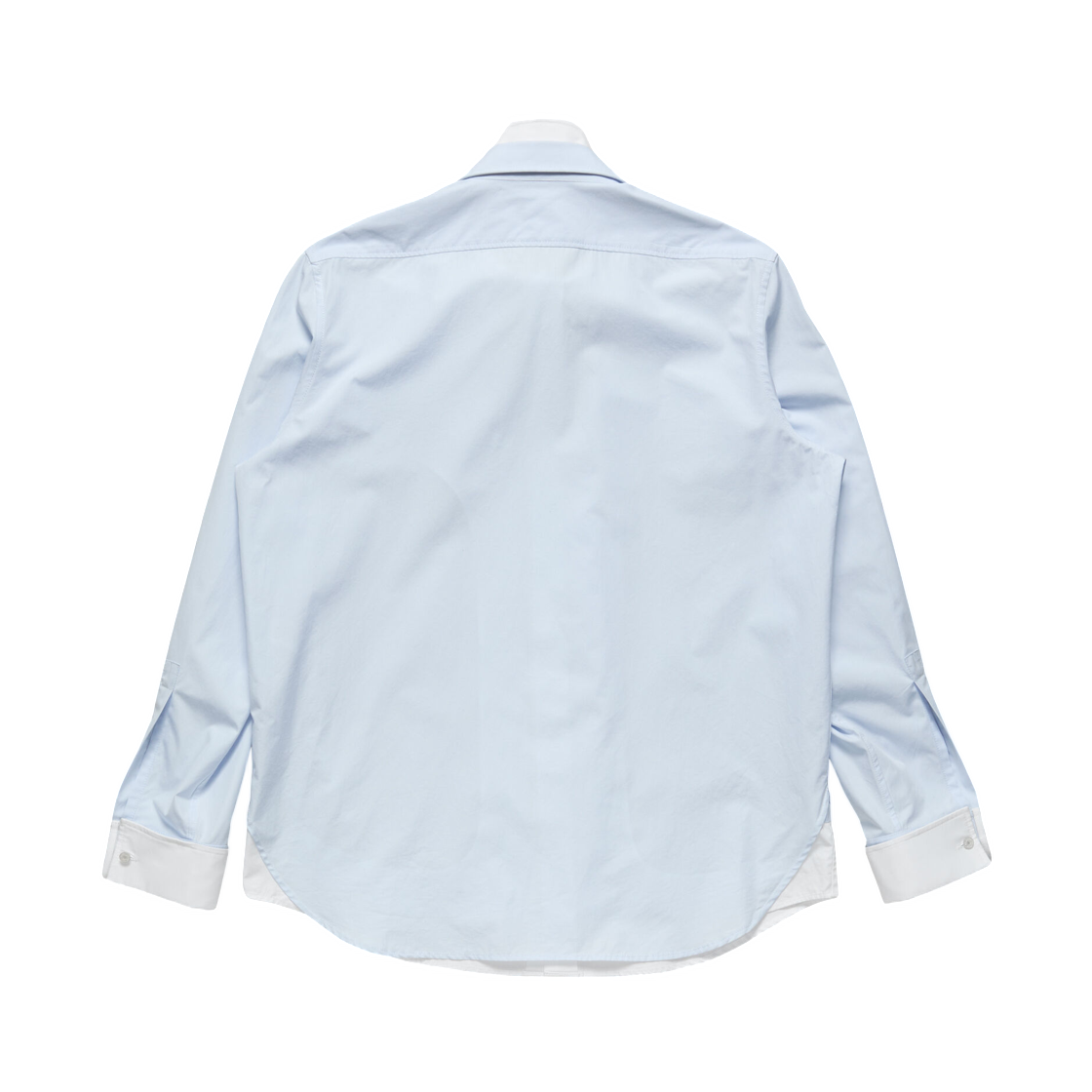 아크네 스튜디오 레이어드 포플린 버튼 업 셔츠 블루 화이트(Acne Studios Layered Poplin Button Up Shirt Blue White) - 2