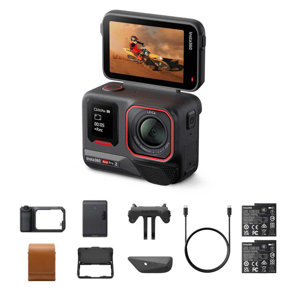 인스타360 Ace Pro 2 미드나잇 블랙, 듀얼배터리 포토프린터 번들(Insta360 Ace Pro 2 Flash Print Bundle) - 2