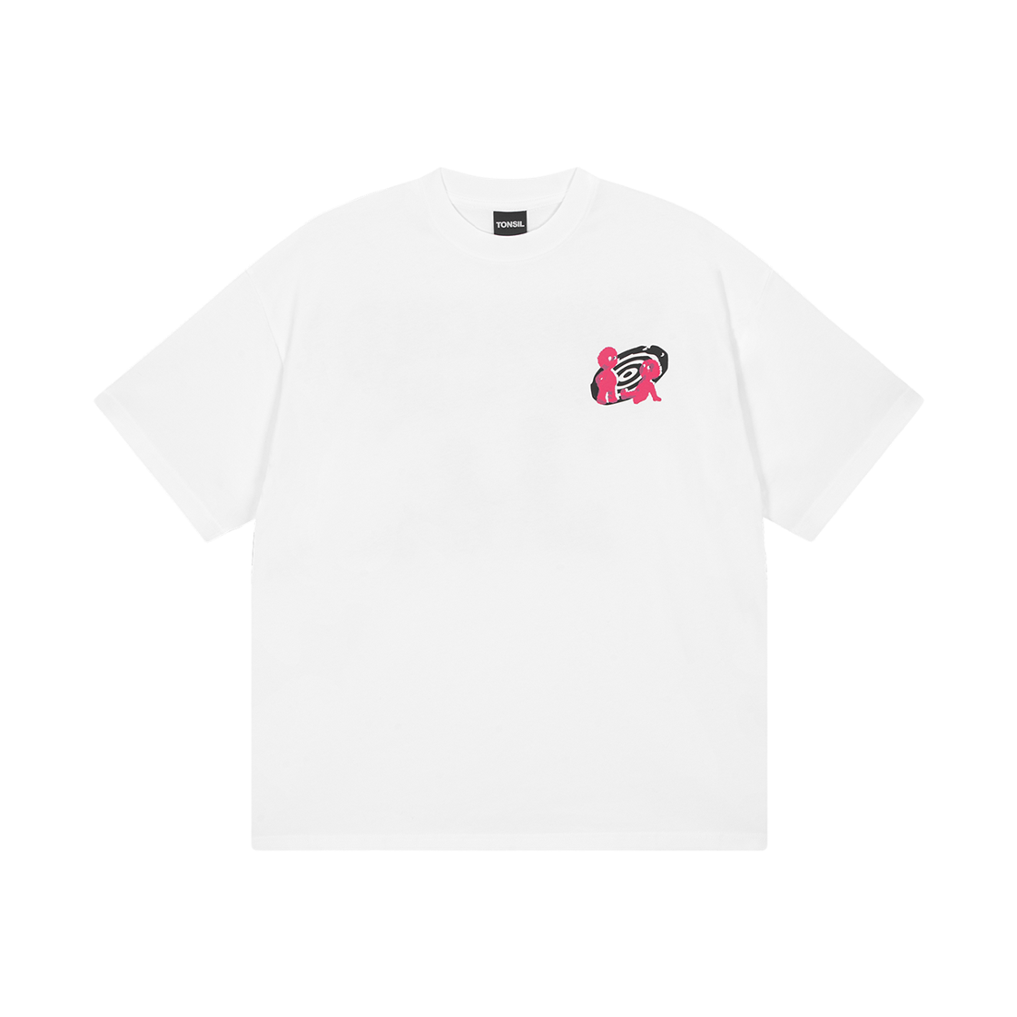 톤슬 크라잉 에일리언 그래픽 반팔 티셔츠(TONSIL Crying Aliens Graphic Half-Sleeve T-Shirt)