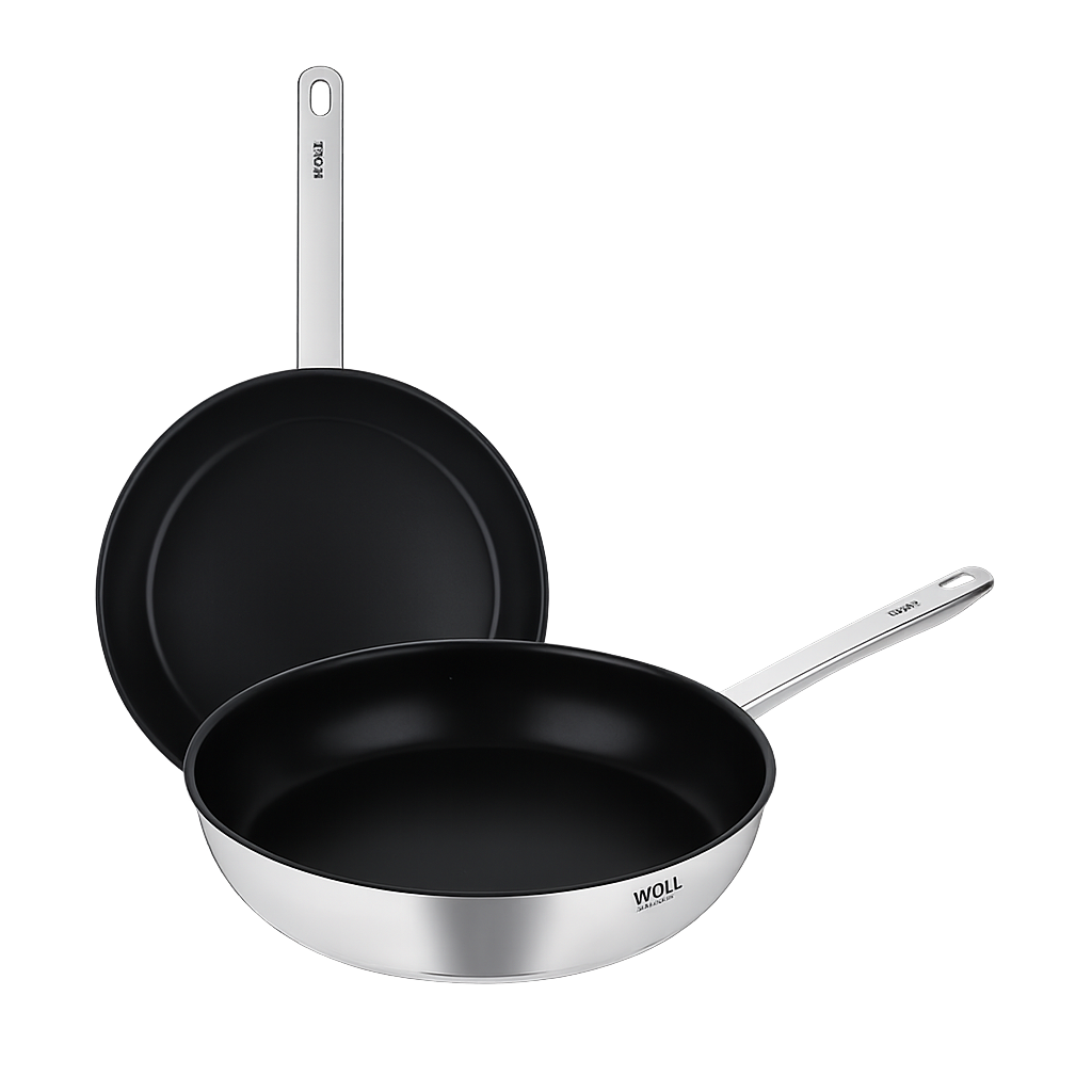 볼 다이아몬드쿡 스텐 후라이팬 2종세트 (24+28cm)(WOLL Diamond Cook Stainless Steel Frypan 2‑Piece Set (24cm + 28cm)) - 1