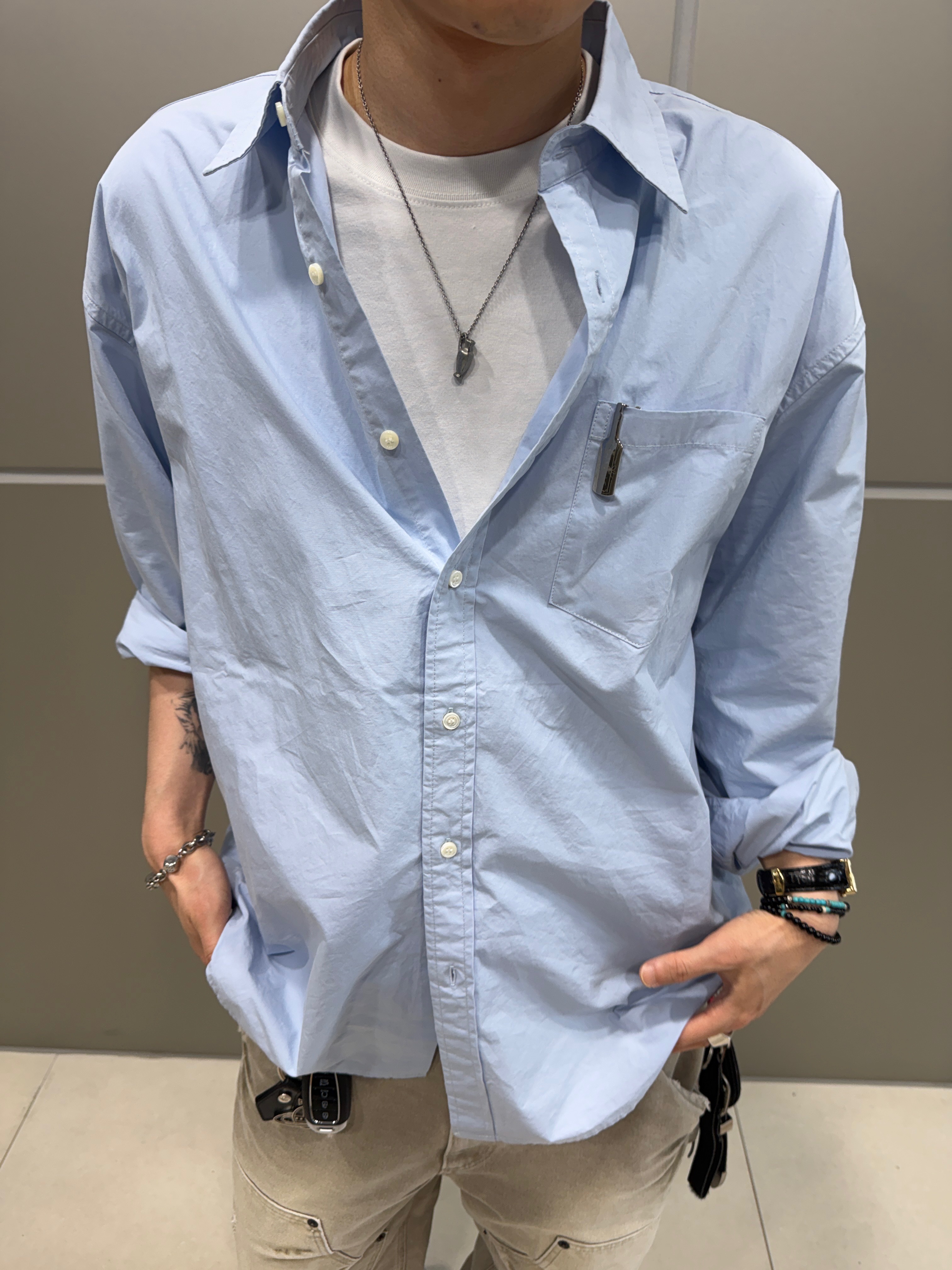 On Running x Post Archive Faction (Paf) Cloudmonster Hyper Black, Hono Report Bottle Necklace 착용 스타일 - 2