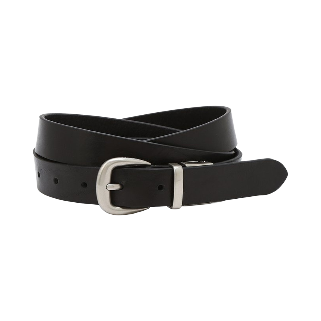 JUBE6F122BK Jillstuart Men's Acc 25mm Black Premium Full-Grain Leather Women's Belt
