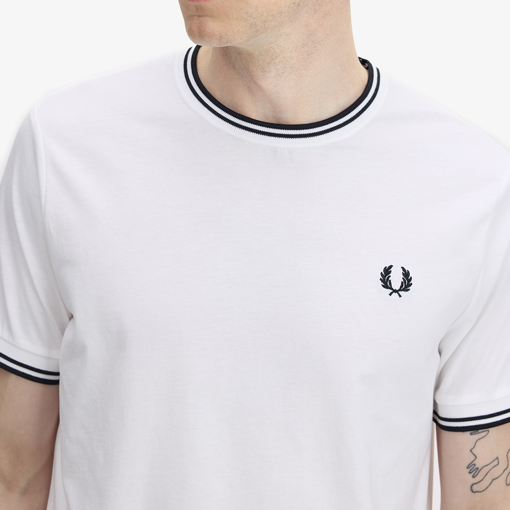 프레드페리 트윈 팁 티셔츠 화이트(Fred Perry Twin Tipped T-Shirt White) - 3