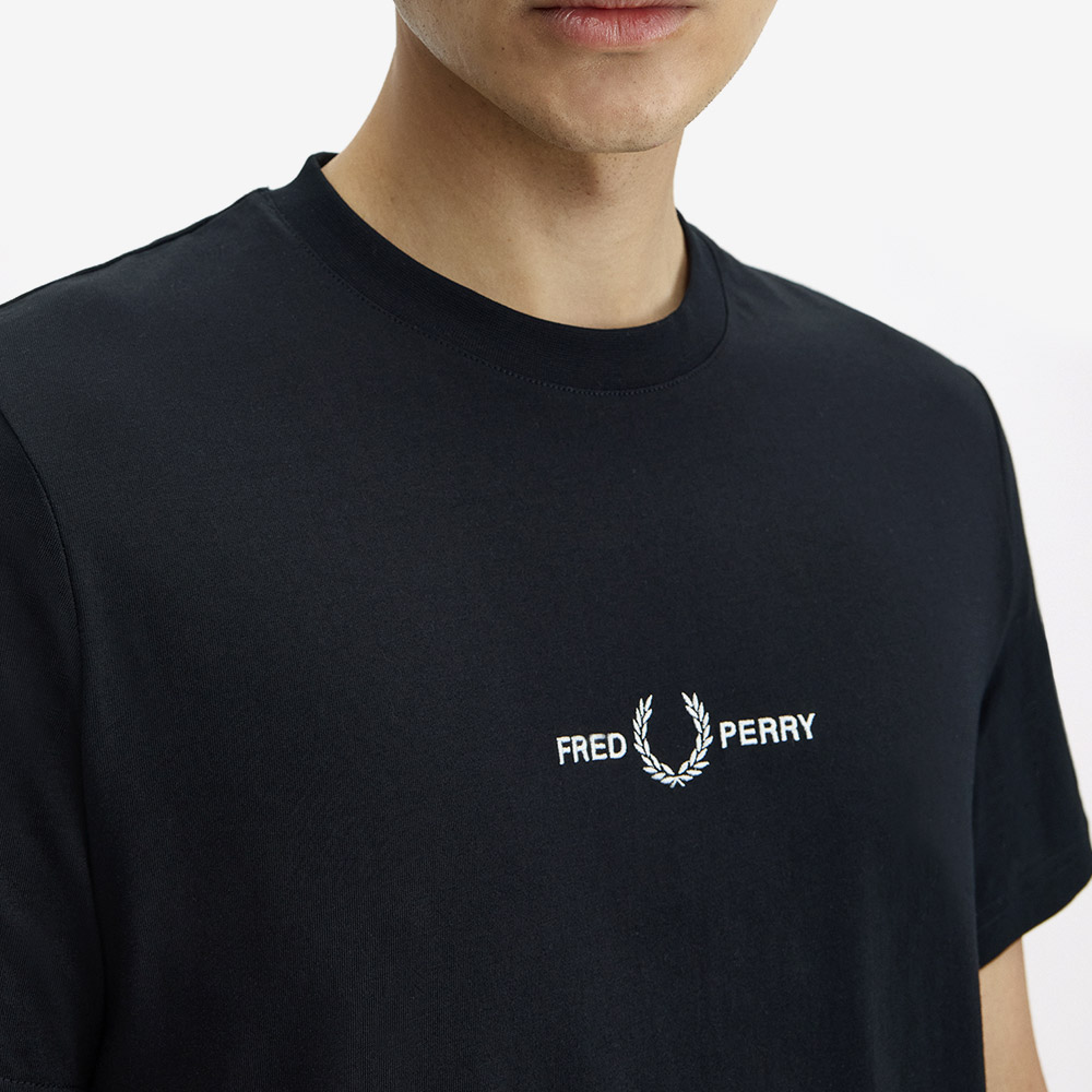 프레드페리 엠브로이더드 티셔츠 블랙(Fred Perry Embroidered T-Shirt Black) - 4