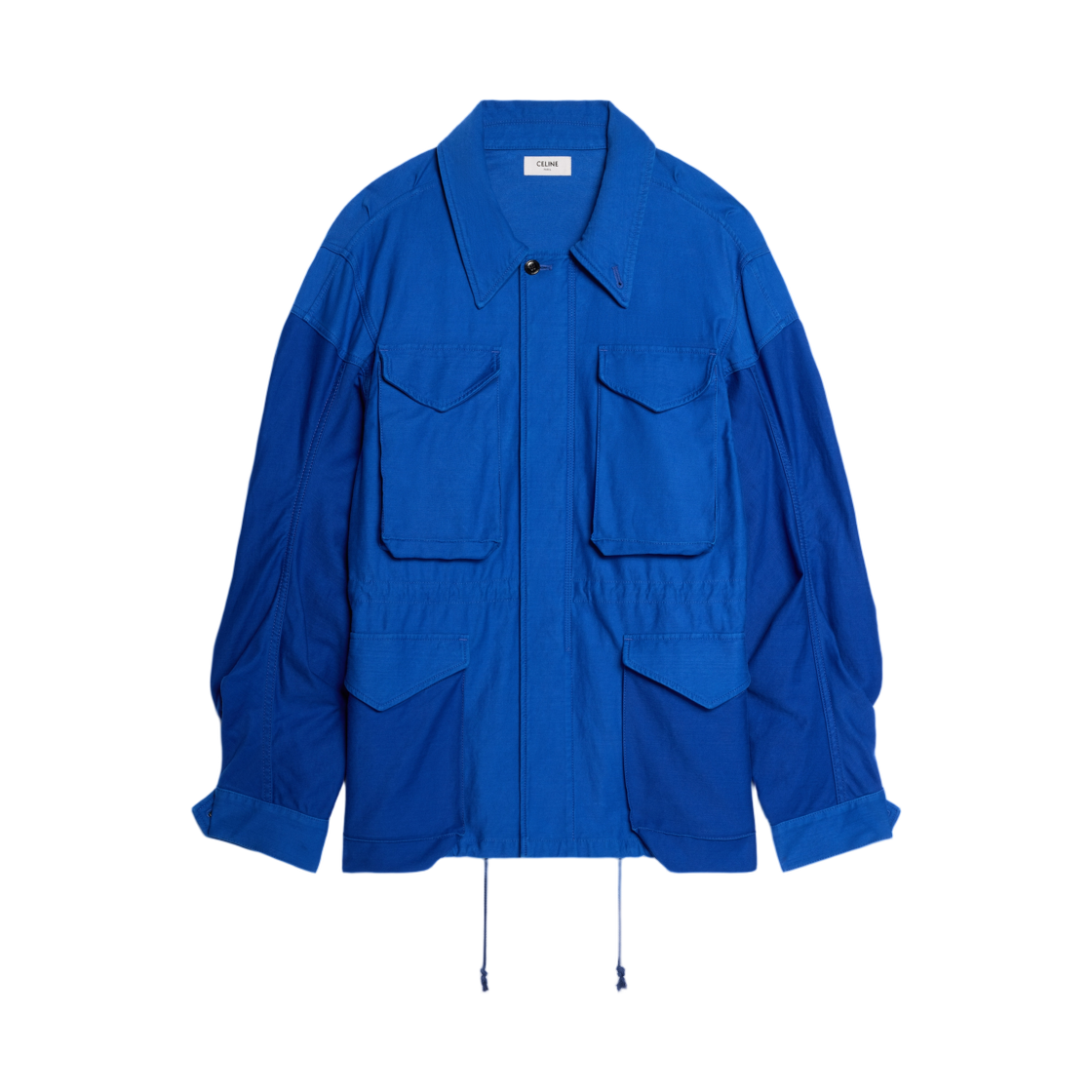 셀린느 파카 코튼 사틴 워크 웨어 블루(Celine Parka in Cotton Satin Work Wear Blue) - 1
