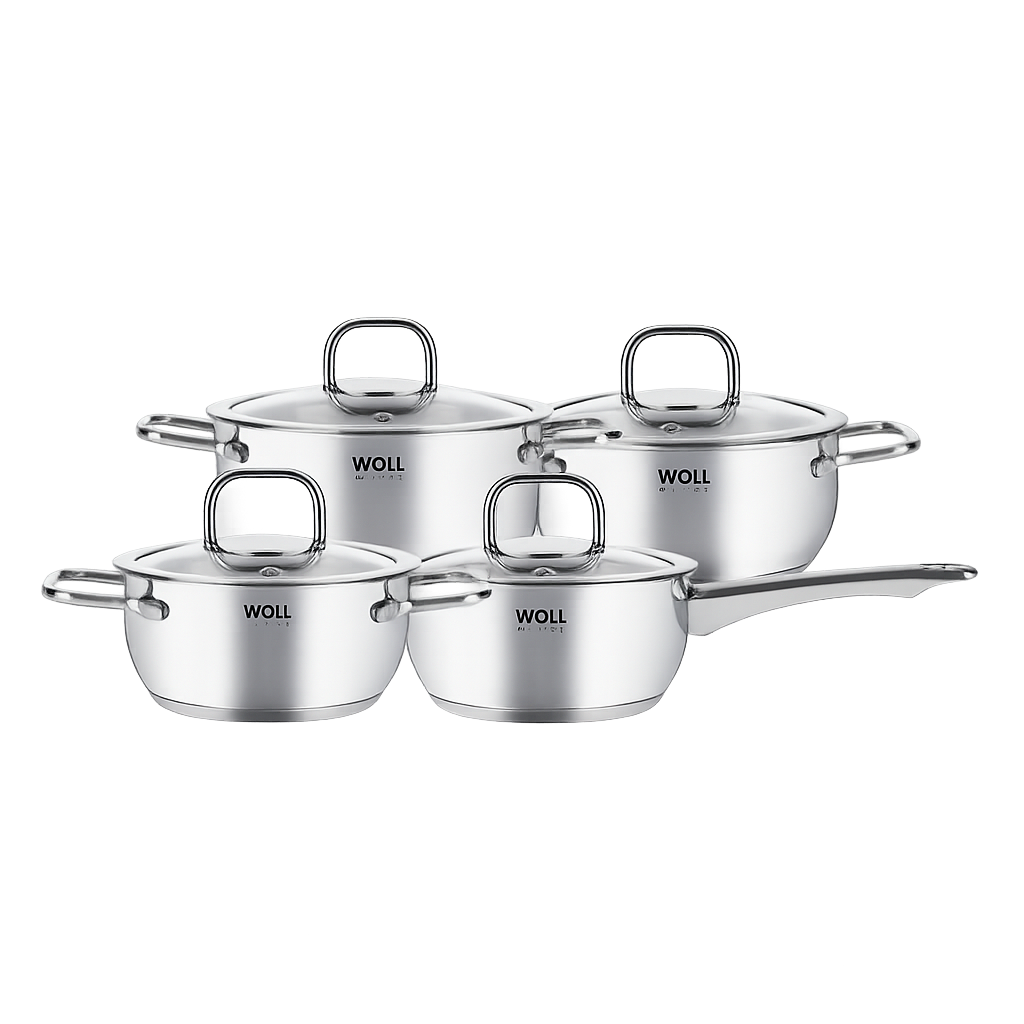 볼 다이아몬드 쿡 냄비 4종 세트(16편수+16+18+20양수)(WOLL Diamond Cook 4‑Piece Pot Set (16cm Saucepan + 16cm Casserole Pot + 18cm Casserole Pot + 20cm Casserole Pot))