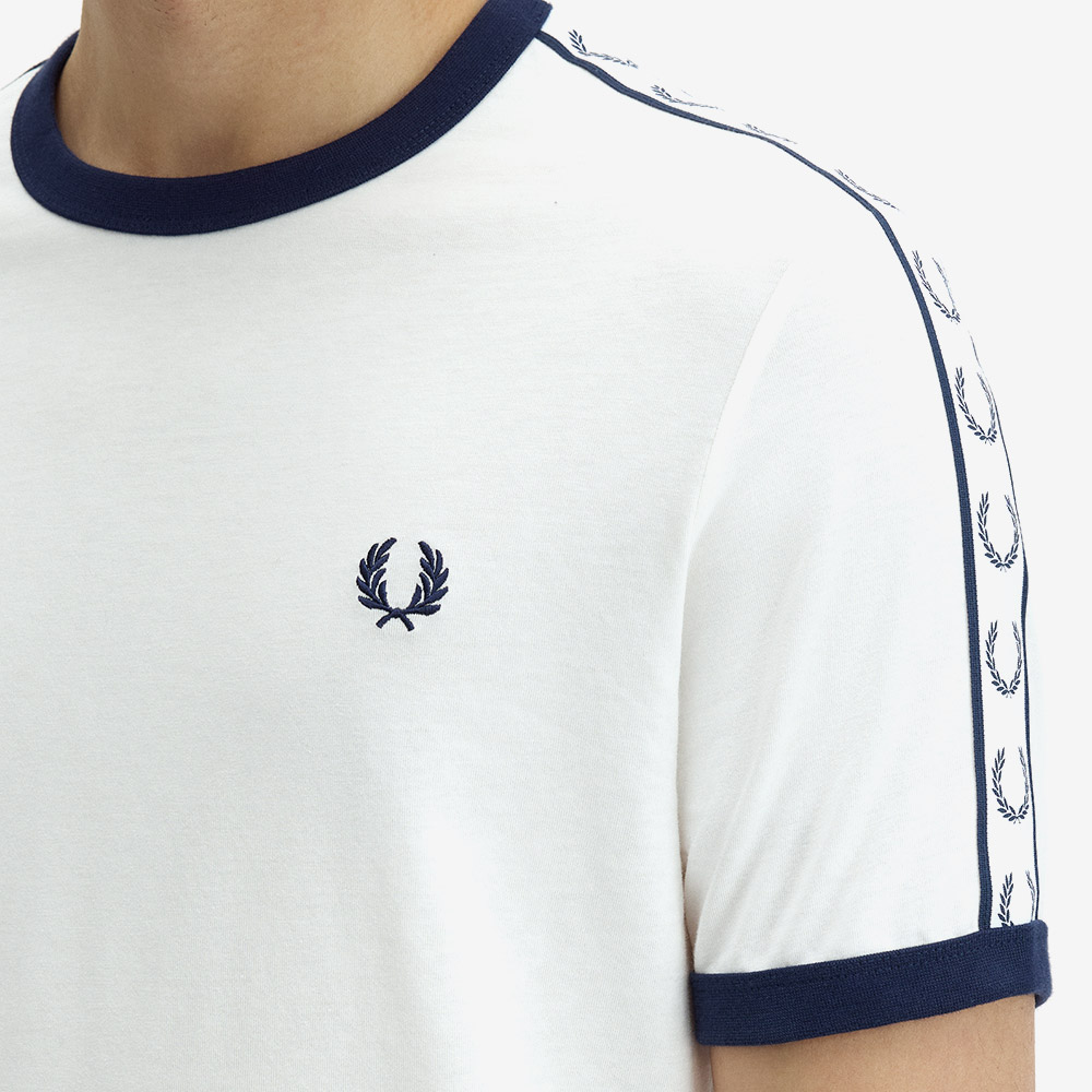 프레드페리 테잎 링어 티셔츠 스노우 화이트(Fred Perry Taped Ringer T-Shirt Snow White) - 4