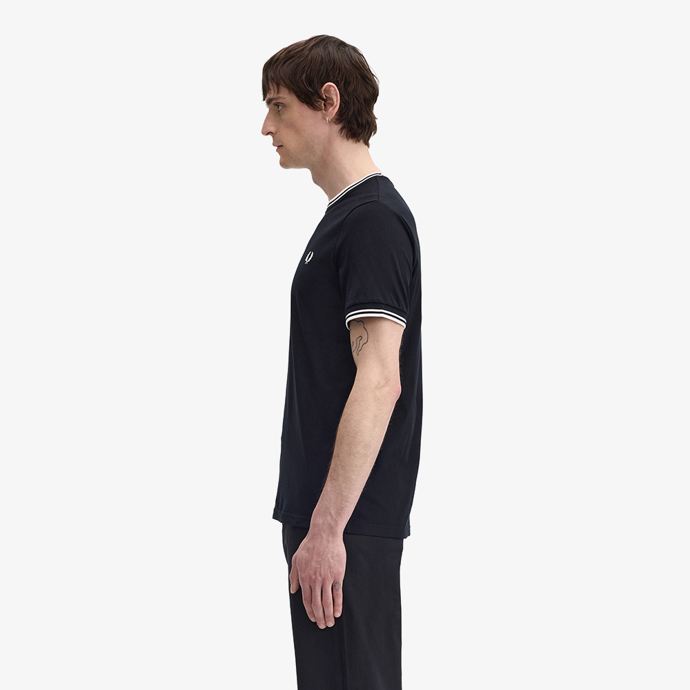 프레드페리 트윈 팁 티셔츠 블랙(Fred Perry Twin Tipped T-Shirt Black) - 2