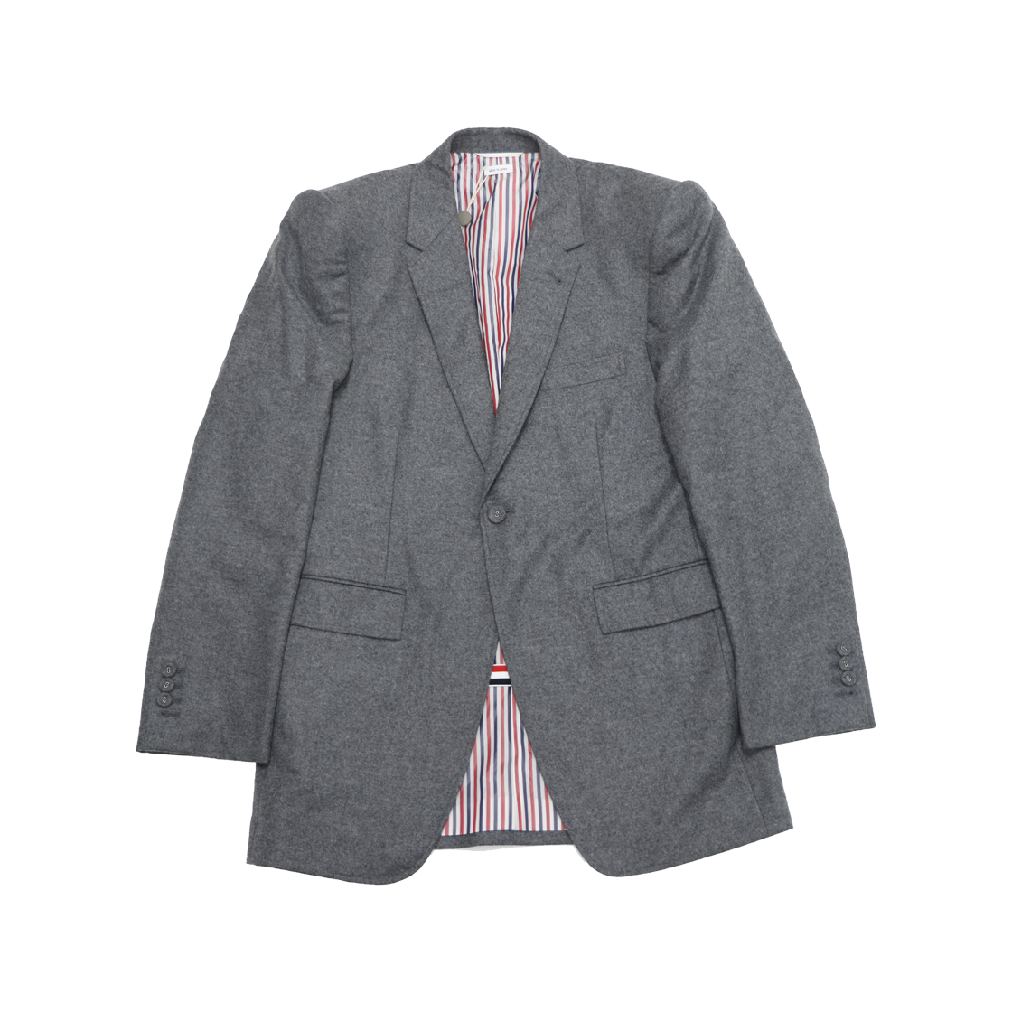 ITBWKKR9DIIA Thom Browne MJC383A Wool Blazer Jacket in Gray