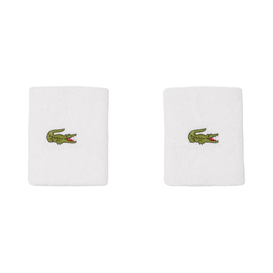 라코스테 테니스 x 노박 죠코비치 스트레치 저지 손목밴드s 화이트(Lacoste Tennis x Novak Djokovic Stretch Jersey Wristbands White)