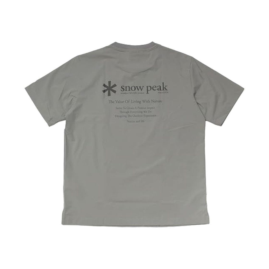 스노우 피크 씬테크 우븐 숏슬리브 티셔츠 포그 그레이(Snow Peak Thin-Tech Woven Short Sleeve T-Shirt Fog Grey) - 2