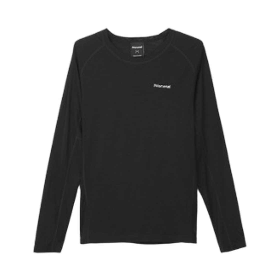 (W) 노말 메리노 롱 슬리브 티셔츠 블랙((W) Nnormal Merino Long Sleeve T-Shirt Black)