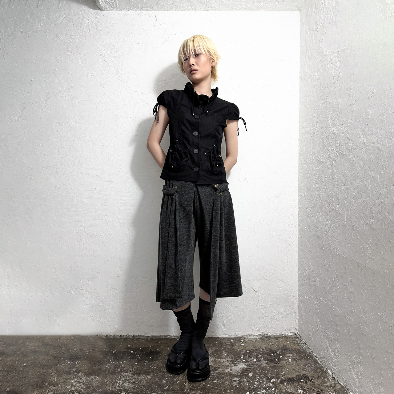 스틸레써디 벨티드 카고 크롭 팬츠 그레이(Still Lethardy Belted Cargo Cropped Pants Grey) - 6
